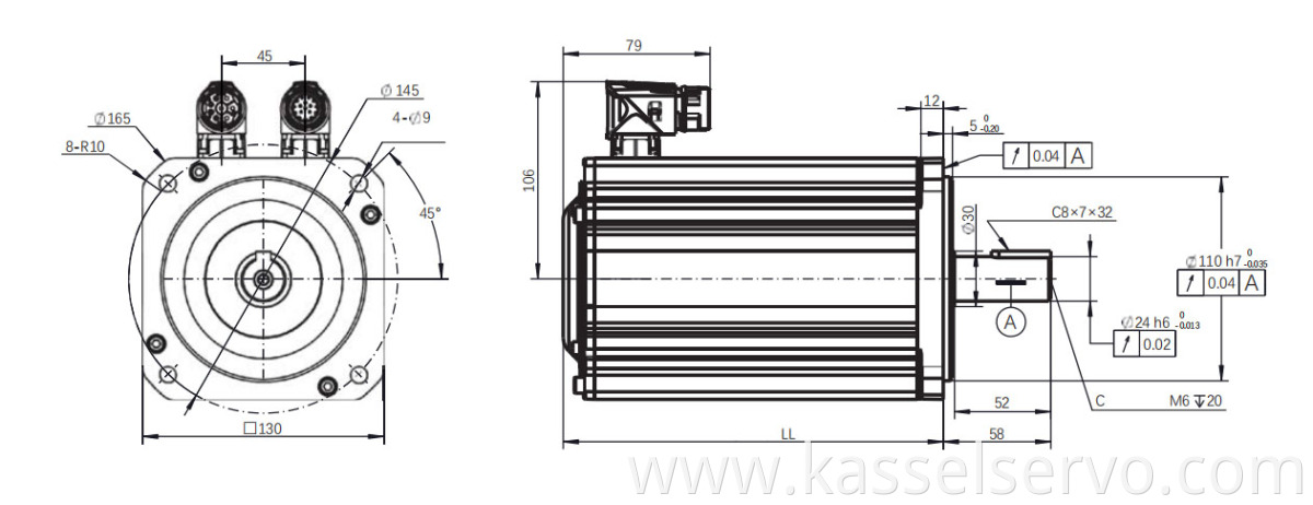 Z8M 400V 3.0KW 130mm